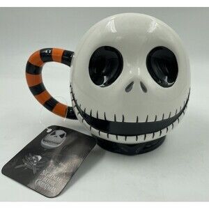 Tim Burton Nightmare Before Christmas JACK SKELLINGTON FACE COFFEE MUG 20oz O01